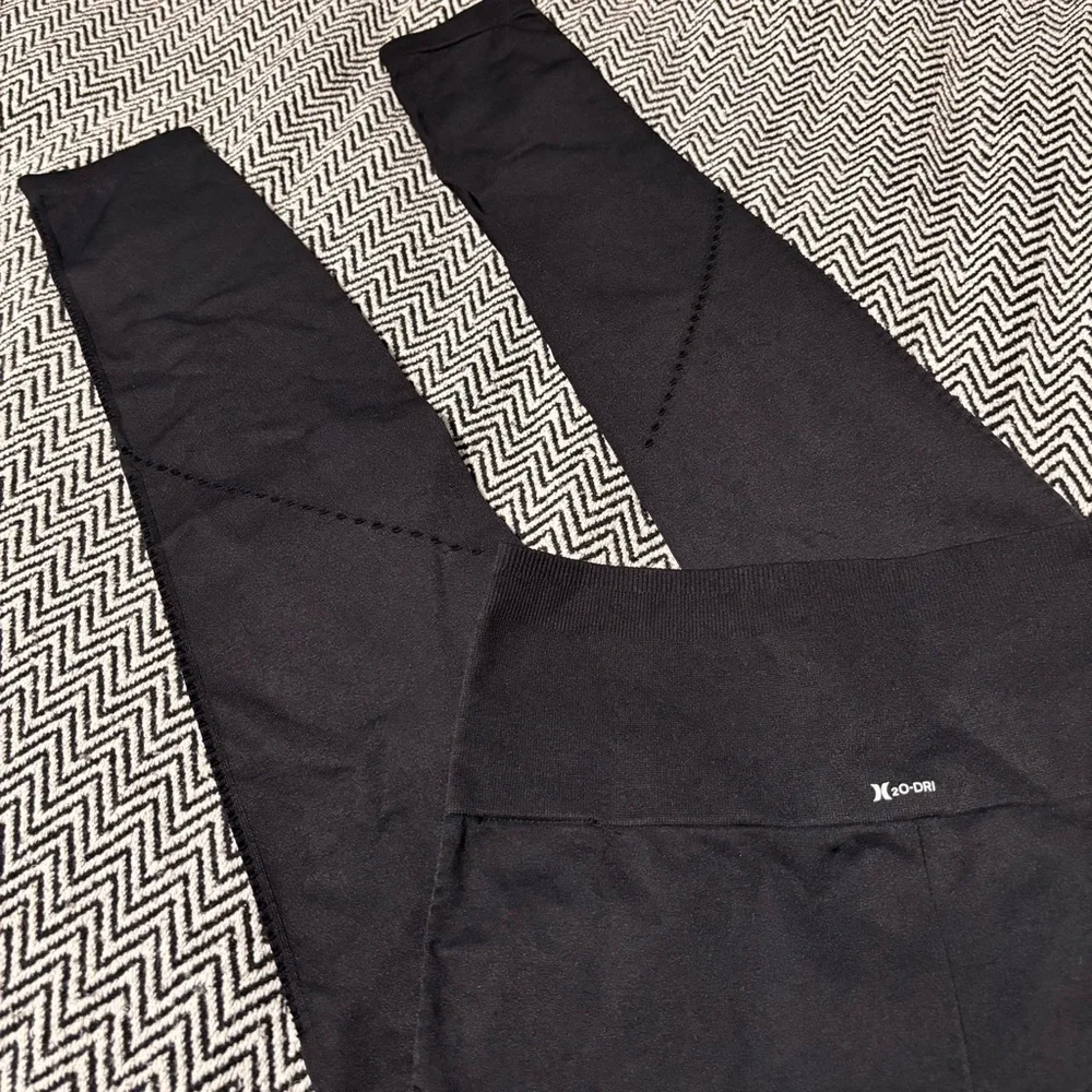 Hurley Val Pointelle High Waist Leggings In Black | Sz S - Picture 8 of 11